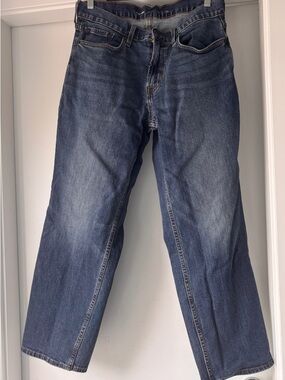 Old Navy Men's Straight Jeans in Medium Blue Wash